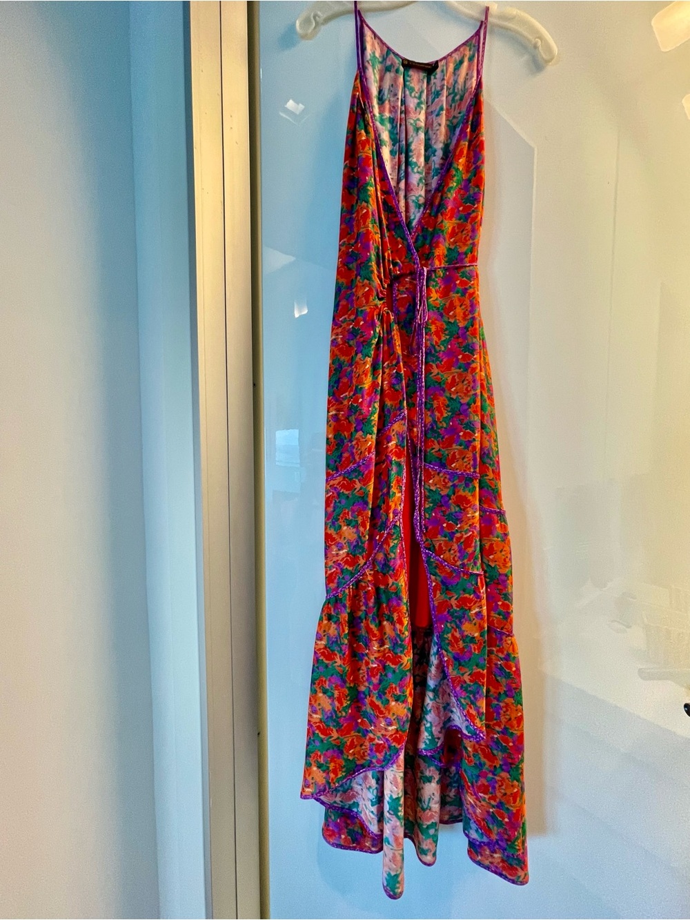 VIX PAULAHERMANNY Vibrant Floral Maxi Wrap Dress - Multi Color